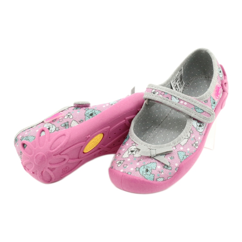 Befado Kinderschuhe 114X413 rosa silber- grau 4