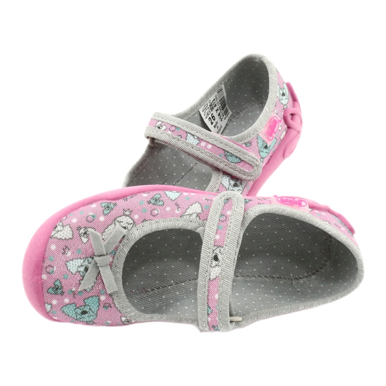 Befado Kinderschuhe 114X413 rosa silber- grau 5
