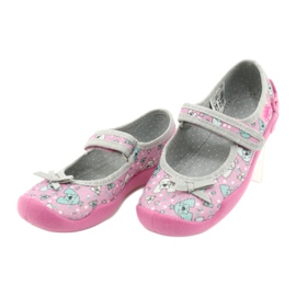Befado Kinderschuhe 114X413 rosa silber- grau 3