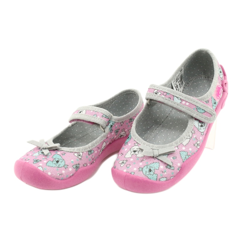 Befado Kinderschuhe 114X413 rosa silber- grau 3