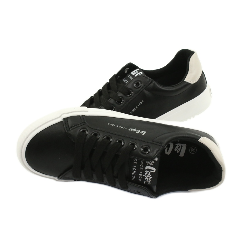 Lee Cooper Frauen um Öko-Leder-Sneaker LCJL-20-31-071 Schwarz 4