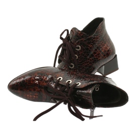 Gamis Lackierte Schlangenlederstiefel 4055 braun 4