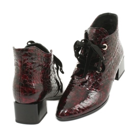 Gamis Lackierte Schlangenlederstiefel 4055 schwarz rot 3