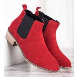 Goodin Chelsea-Stiefel aus Leder rot 1