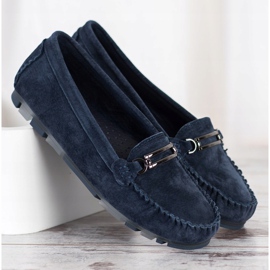 Filippo Loafer aus Leder navy blau blau 1
