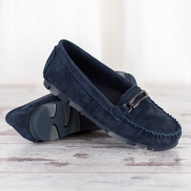 Filippo Loafer aus Leder navy blau blau 2