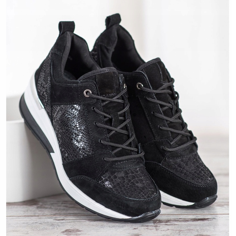 Filippo Schwarze Ledersneaker 1