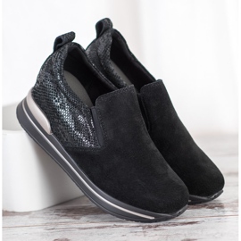 Filippo Slip-On-Schuhe aus Leder schwarz 2
