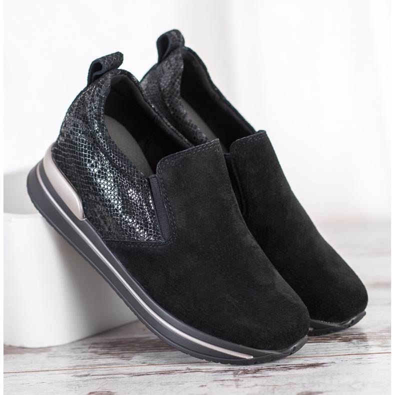 Filippo Slip-On-Schuhe aus Leder schwarz 2