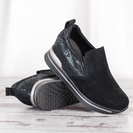 Filippo Slip-On-Schuhe aus Leder schwarz 1