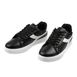 Schwarze stylische Damen Sneaker LV99P-1 weiß 2