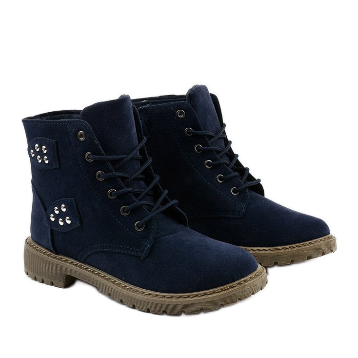 Marineblaue Wanderschuhe mit Delothia-Reißverschluss 2