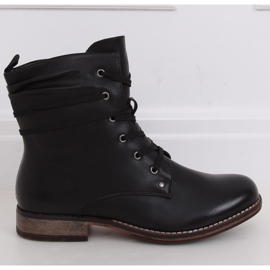 Schwarze Stiefel Schnürschuhe schwarze Stiefel PG08 Schwarz 2