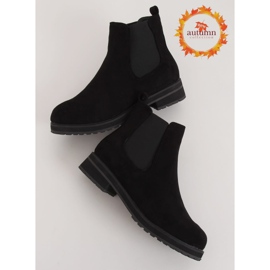 Schwarze Chelsea Boots für Damen schwarz F-3799 Black 1