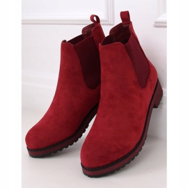 Kastanienbraune Damenstiefel F-3799 Wine rot 1