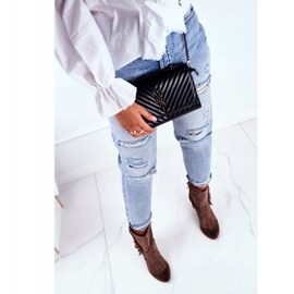 Exquisite Quintana Stiefel aus Cappuccino-Leder für Damen mit hohem Absatz braun 2