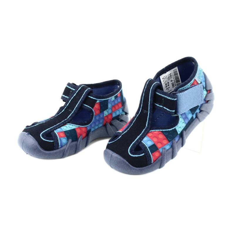 Befado Kinderschuhe 190P095 rot navy blau blau 3