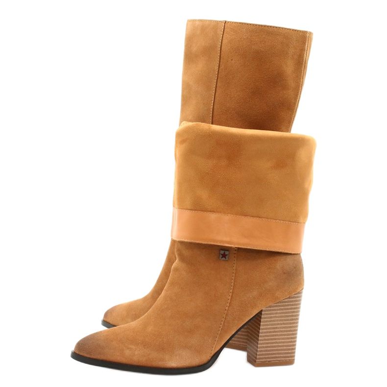 Wildleder Cowboystiefel Big Star GG274345 Camel braun gelb 4