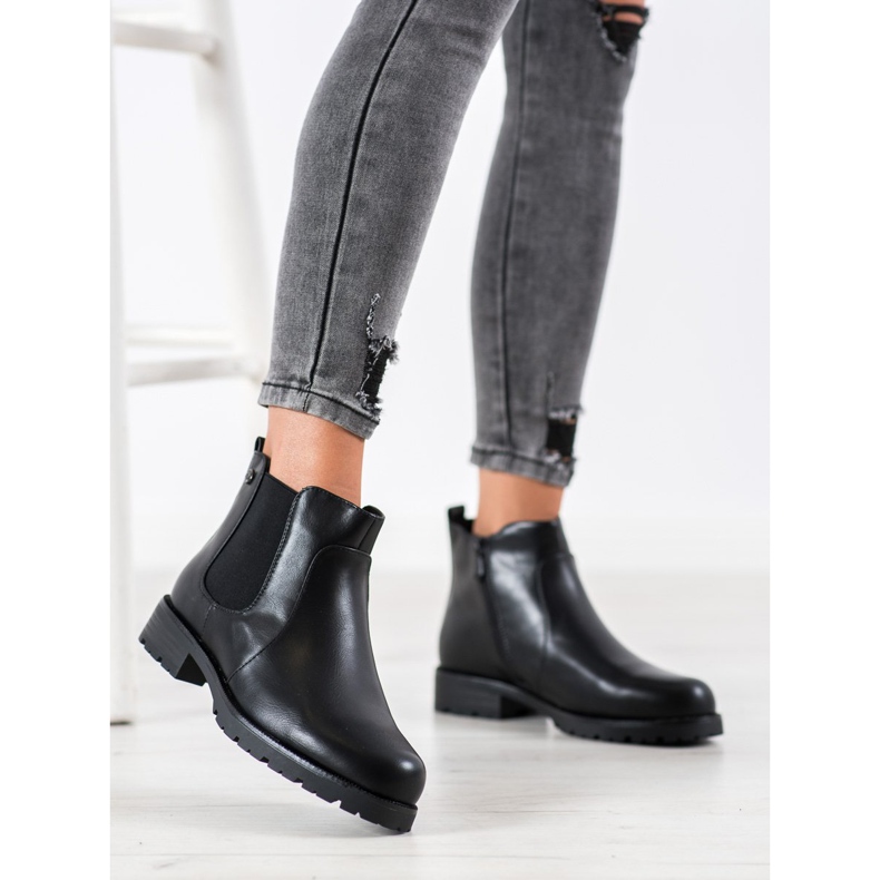 Groto Gogo Chelsea-Boots mit Reißverschlüssen schwarz 1