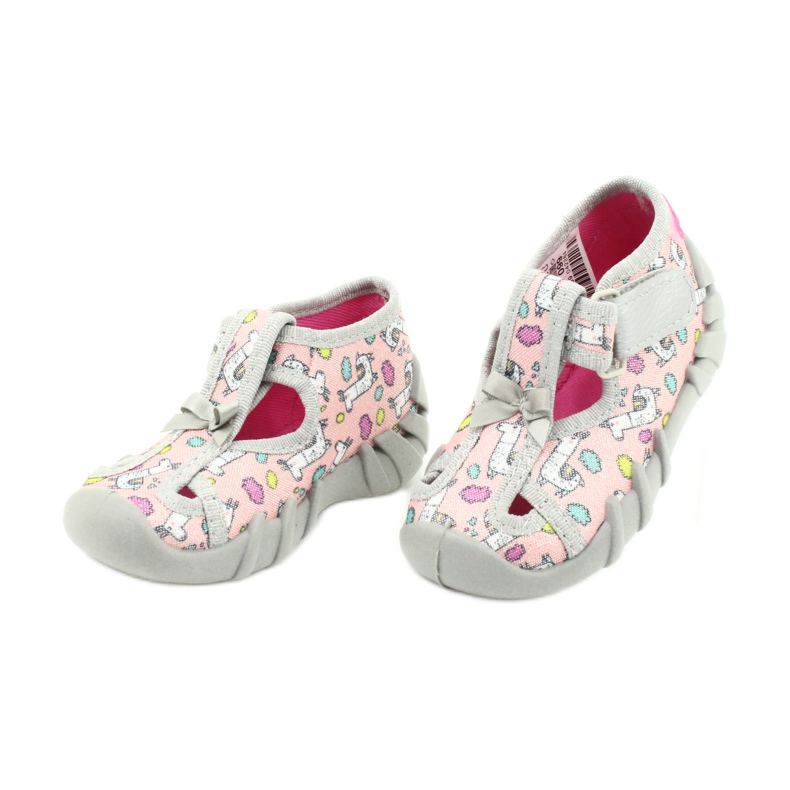 Befado Kinderschuhe 190P099 rosa grau 3