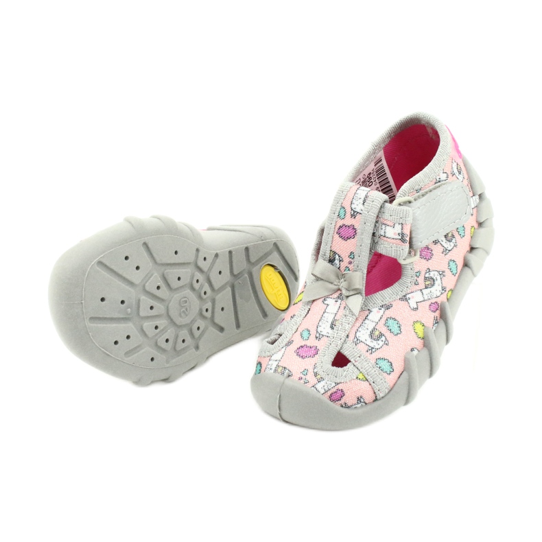 Befado Kinderschuhe 190P099 rosa grau 4