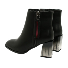 Stilvolle schwarze Damen-Stiefeletten mit hohem Absatz Filippo DBT1548/20 BK 3