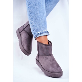 Damen Grau Warme Schneestiefel Big Star GG274558 2