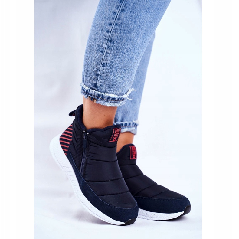 Damen Jugend Schneestiefel Big Star Navy Blue GG274471 marineblau 1