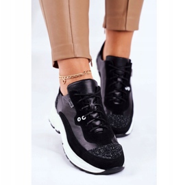 Damen Sportschuhe Sneakers Maciejka Leder 04845-01 schwarz 1