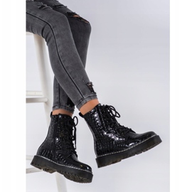 SHELOVET Stiefel mit Muster schwarz 1