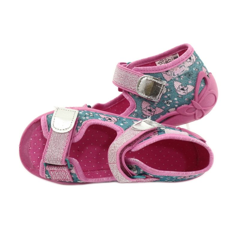 Befado Kinderschuhe 242P107 rosa silber- mehrfarbig 4