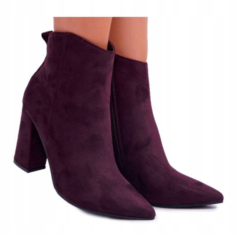 Evento Lila Wildleder Stiefeletten 3