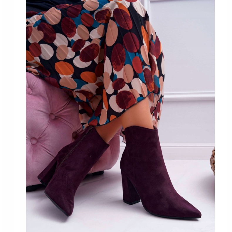 Evento Lila Wildleder Stiefeletten 1