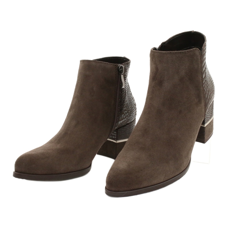 Gamis Frauen stilvolle Wildlederstiefel 4005 Brown braun 2