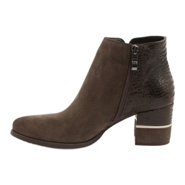 Gamis Frauen stilvolle Wildlederstiefel 4005 Brown braun 1