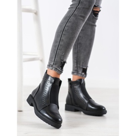 Sergio Leone Bequeme Stiefel mit Gummizug schwarz 2