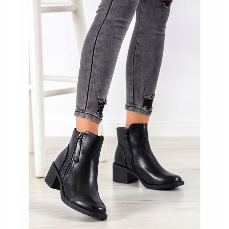 Small Swan Klassische Stiefel mit Reißverschluss schwarz 1