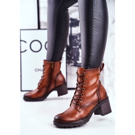 Vinceza Damenstiefel auf High Heel Brown Fiber braun 2