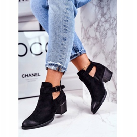 Vinceza Damenstiefel mit hohem Absatz mit Cut-outs Schwarz Sizilien 2