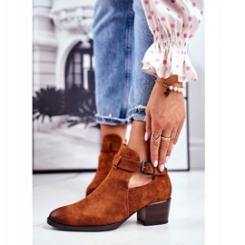 Vinceza Damenstiefel mit hohem Absatz mit Cut-outs Camel Sicily braun 1