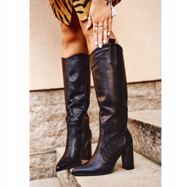 Damenstiefel mit Absatz Lico Black Forever schwarz 1