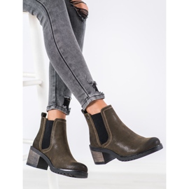 Sergio Leone Stylische Chelsea-Boots grün 1