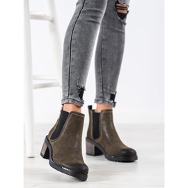 Sergio Leone Stylische Chelsea-Boots grün 2