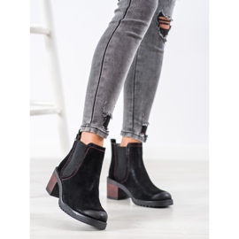 Sergio Leone Stylische Chelsea-Boots schwarz 1