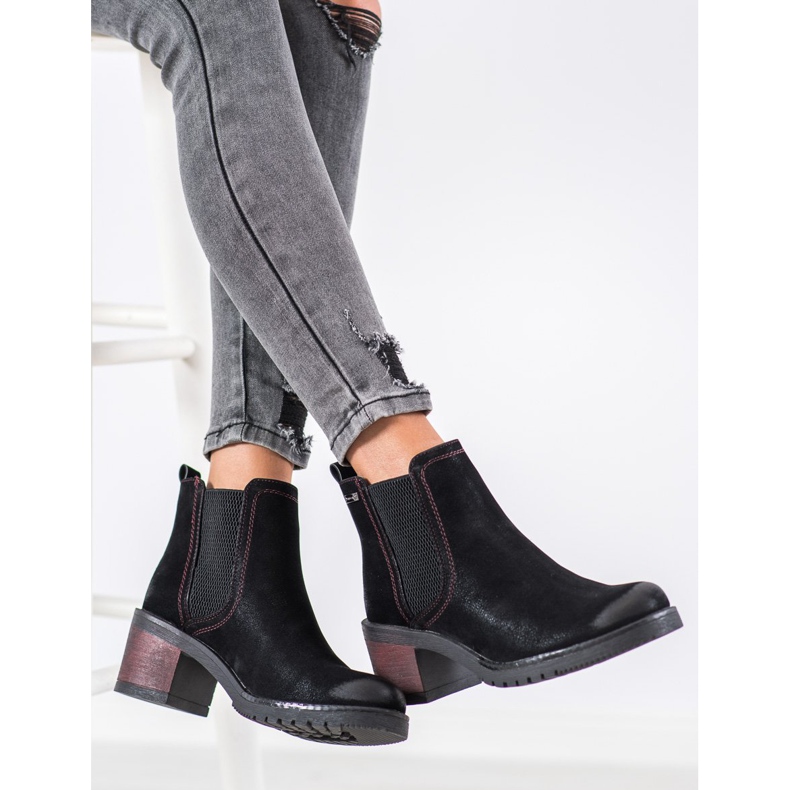 Sergio Leone Stylische Chelsea-Boots schwarz 2