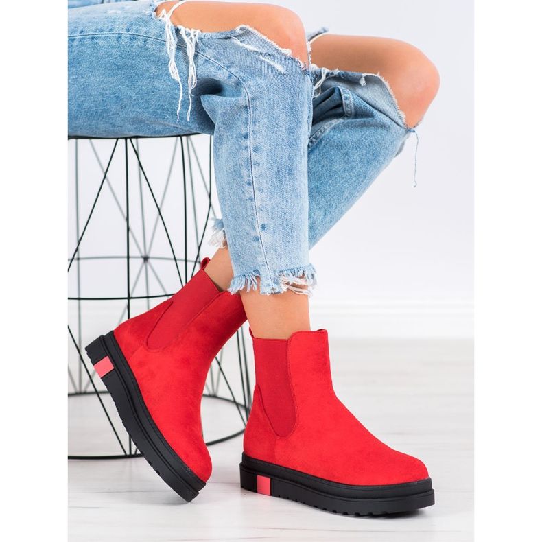 Seastar Stiefel auf der Plattform rot 1