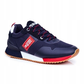 Herren Sportschuhe Big Star Marineblau GG174182 rot 1