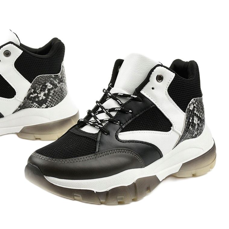 Schwarze Barettos-Sneaker zum Hineinschlüpfen weiß 1