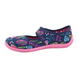 Befado Kinderschuhe 945Y431 marineblau rosa mehrfarbig 2
