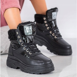 Bella Paris Sneakers mit Schaffell schwarz 1